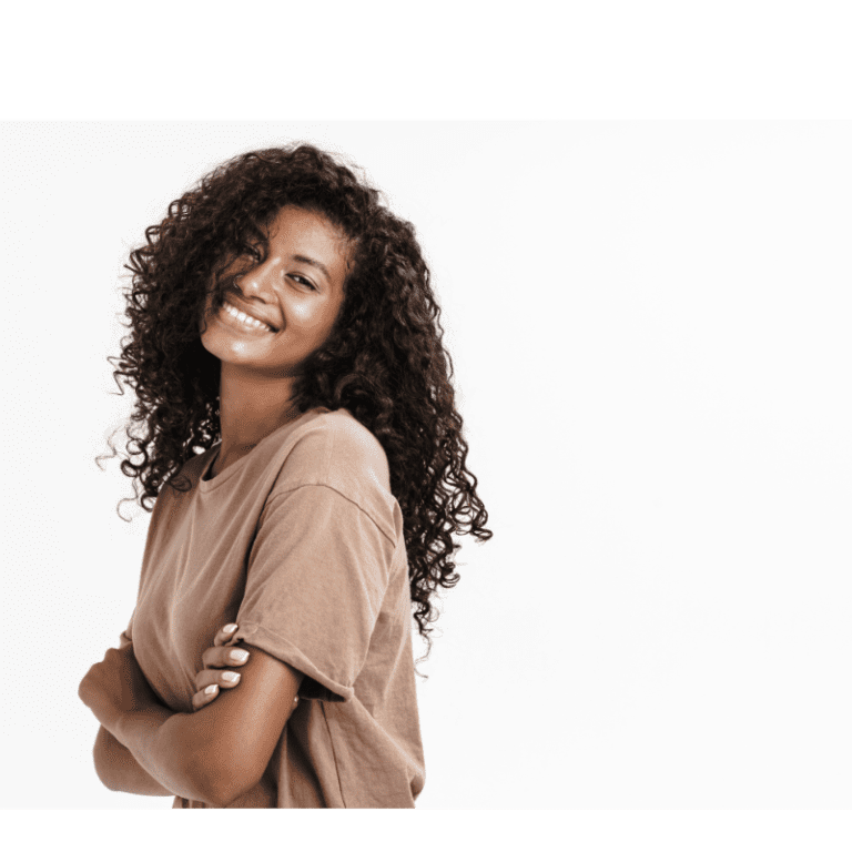 woman happy that she is achieving her money goals
